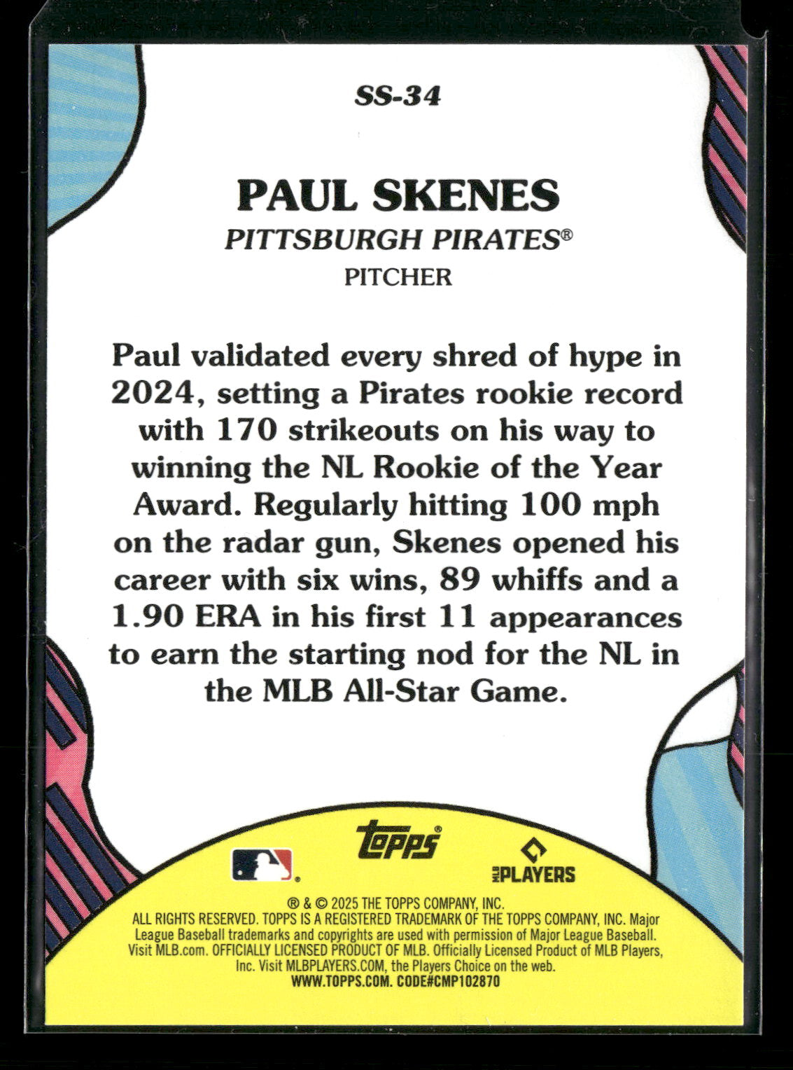 2025 Topps Summer Superstars Paul Skenes #SS-34