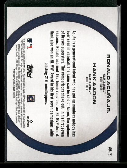2025 Topps Dynamic Duos Hank Aaron Ronald Acuña Jr. #DD-16