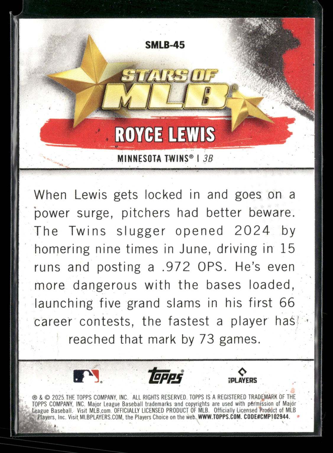 2025 Topps Stars of MLB Royce Lewis #SMLB-45