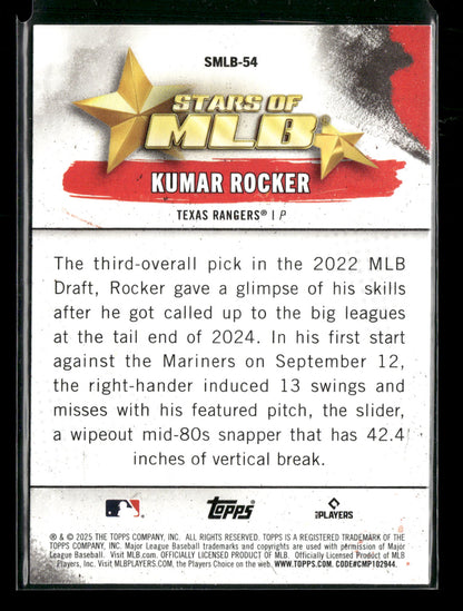 2025 Topps Stars of MLB Kumar Rocker #SMLB-54