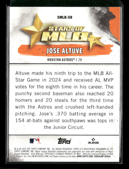 2025 Topps Stars of MLB Jose Altuve #SMLB-58