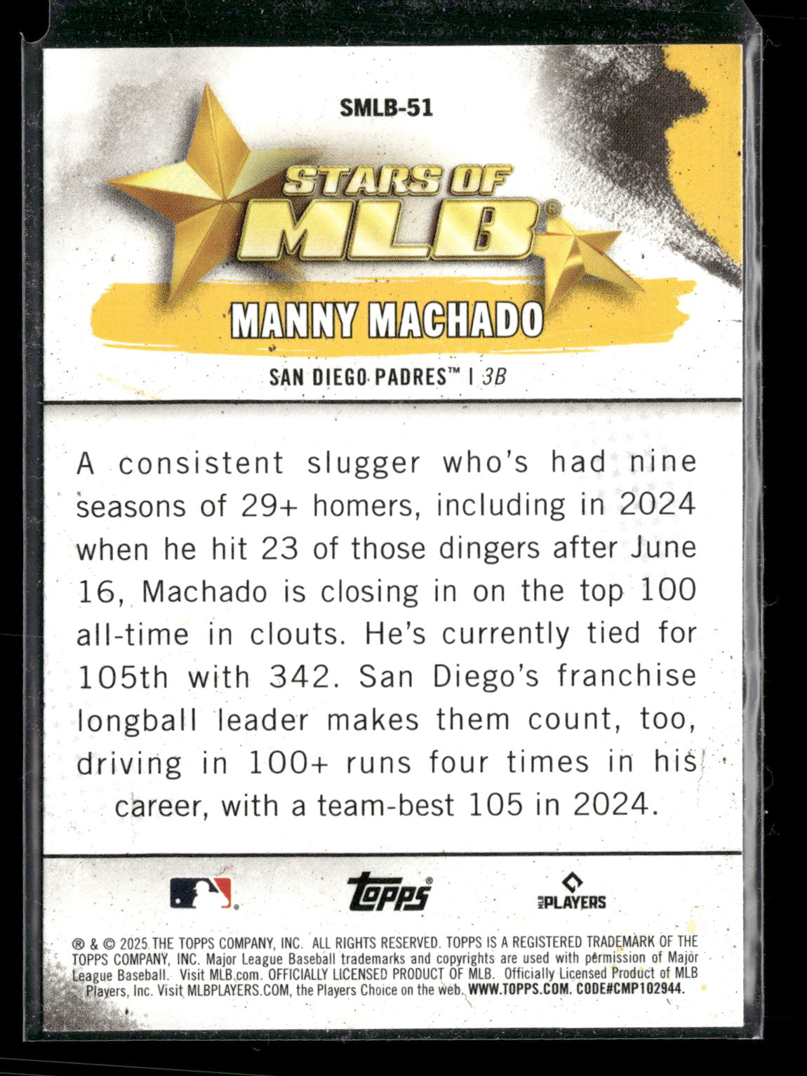 2025 Topps Stars of MLB Manny Machado #SMLB-51