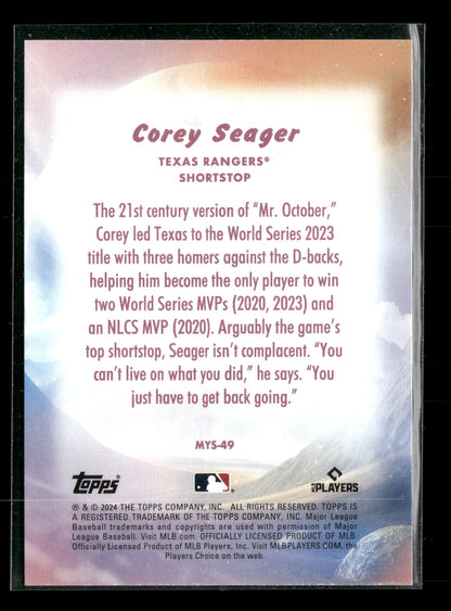 2024 Topps Update Series Corey Seager #MYS-49 Mystical