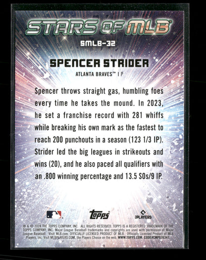 2024 Topps Stars of MLB Spencer Strider #SMLB-32 /3
