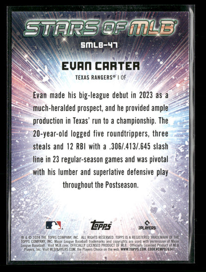 2024 Topps Stars of MLB Evan Carter #SMLB-47 RC