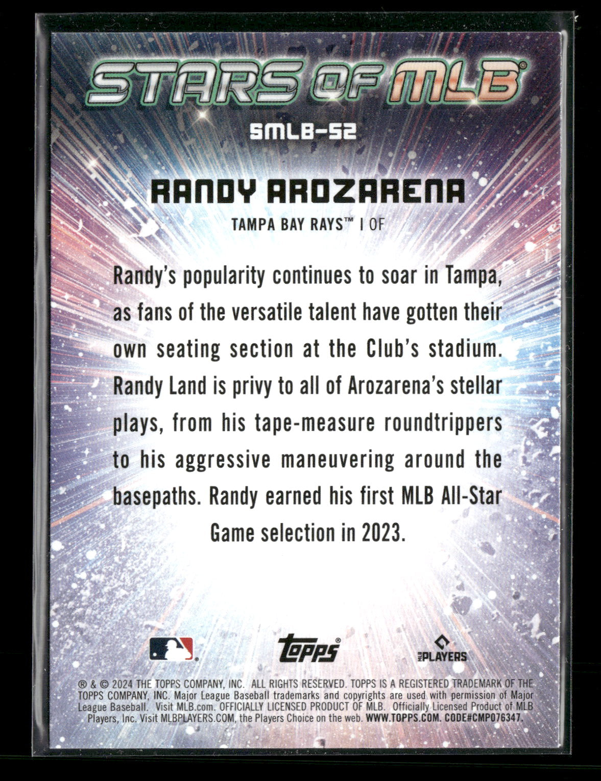2024 Topps Stars of MLB Randy Arozarena #SMLB-52