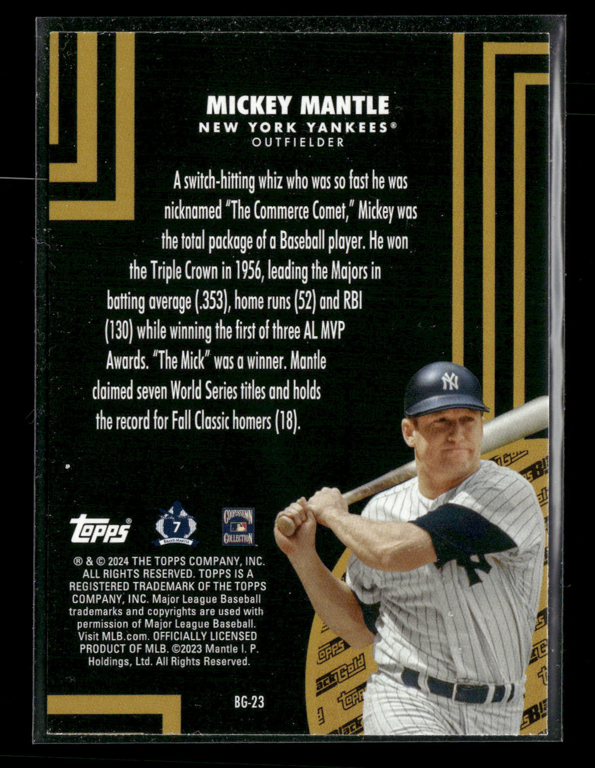 2024 Topps Black Gold Mickey Mantle #BG-23