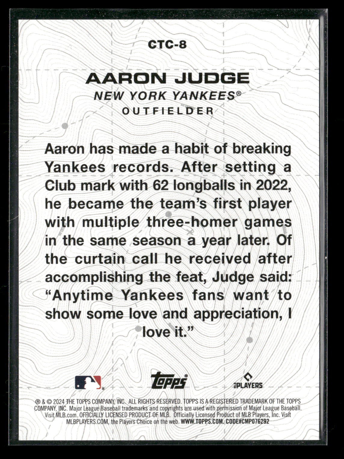 2024 Topps City to City Aaron Judge #CTC-8