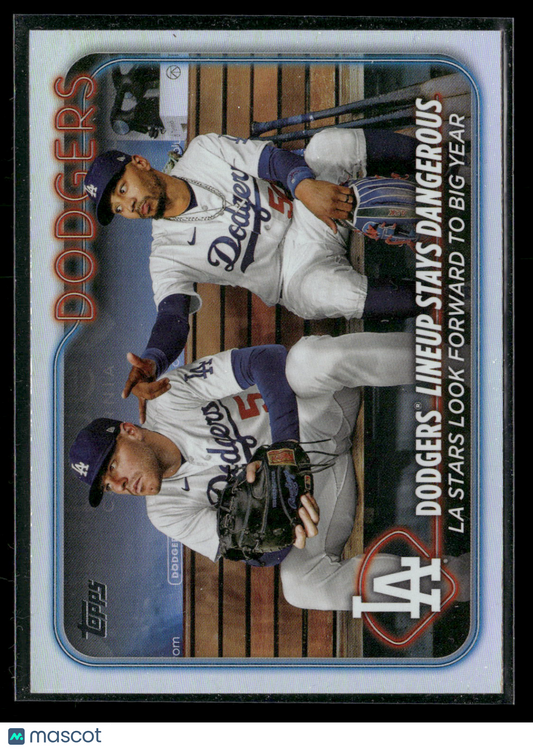2024 Topps Series Two Dodgers Lineup Stays Dangerous #401 Rainbow Foil