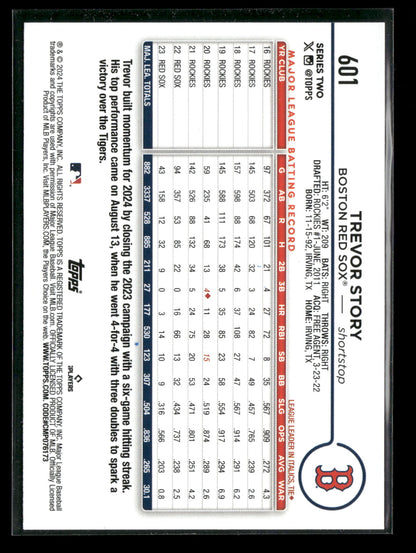 2024 Topps Series Two Trevor Story #601 Aqua