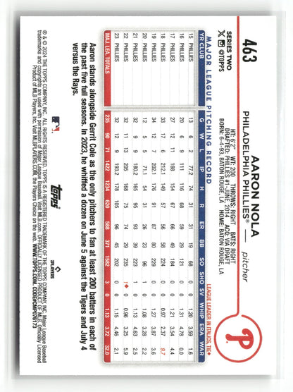 2024 Topps Series Two Aaron Nola #463