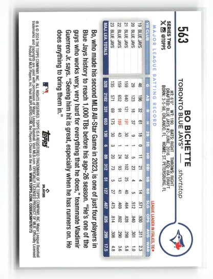 2024 Topps Series Two Bo Bichette #563
