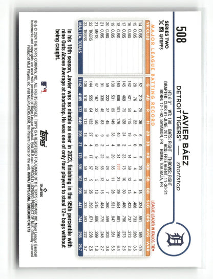 2024 Topps Series Two Javier Báez #508