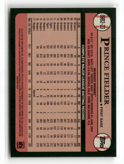 2024 Topps Series Two Prince Fielder #89B2-23 1989 Topps Baseball