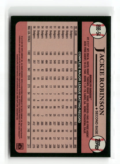 2024 Topps Series One Jackie Robinson #89B-54 1989 Topps Baseball
