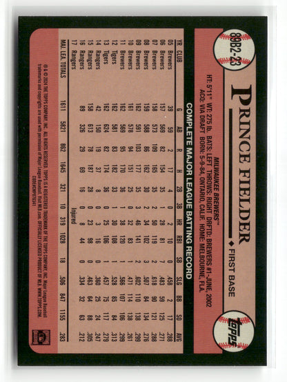 2024 Topps Series Two Prince Fielder #89B2-23 1989 Topps Baseball