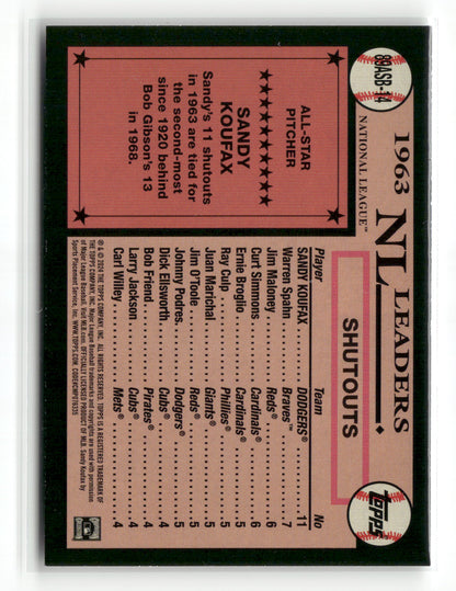 2024 Topps Series Two Sandy Koufax #89ASB-14 1989 Topps Baseball All-Star
