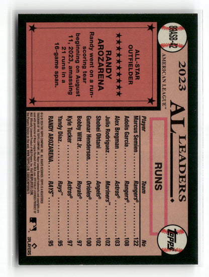 2024 Topps Series Two Randy Arozarena #89ASB-42 1989 Topps All-Star Baseball Foil