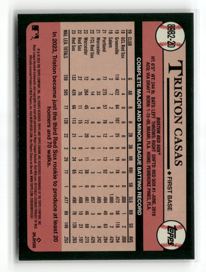 2024 Topps Series Two Triston Casas #89B2-20 1989 Topps Baseball Foil