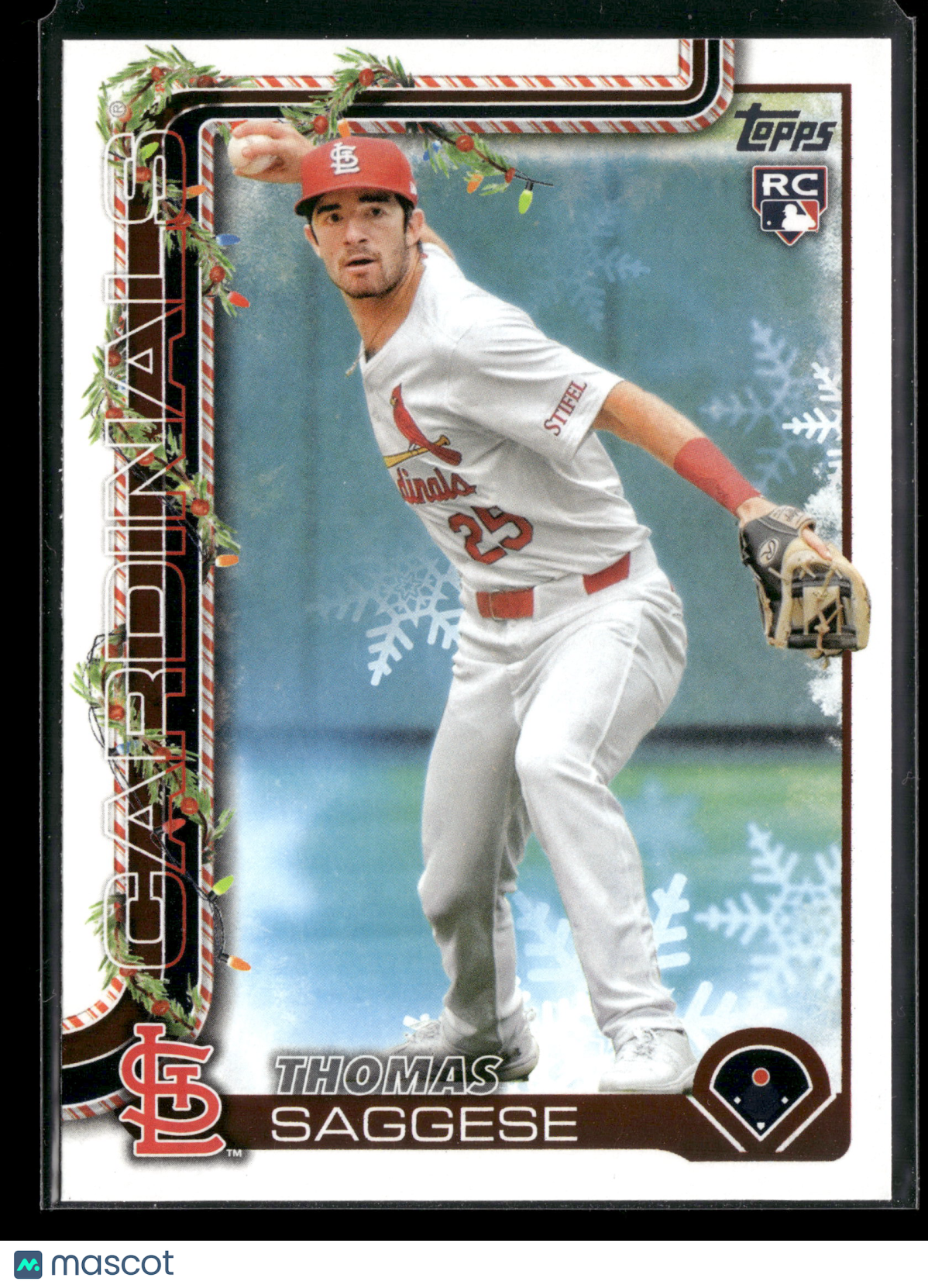 2025 Topps Holiday Thomas Saggese #H187 RC