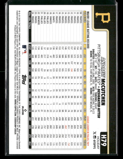 2025 Topps Holiday Andrew McCutchen #H79