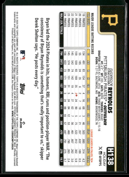 2025 Topps Holiday Bryan Reynolds #H138