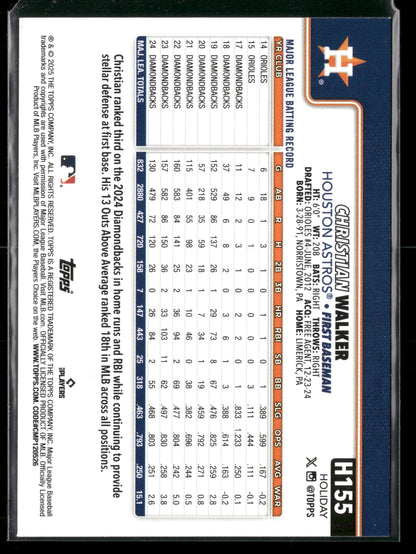 2025 Topps Holiday Christian Walker #H155