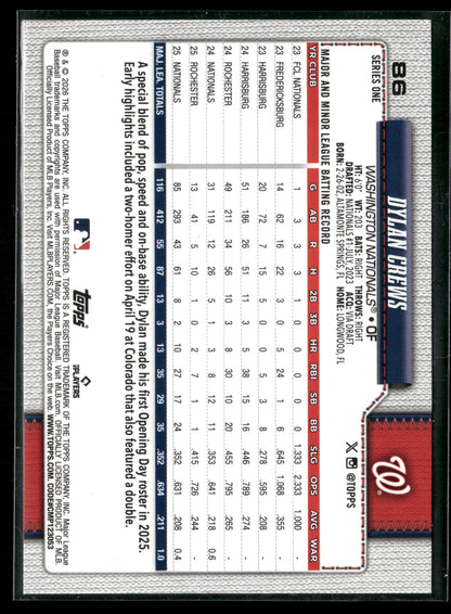 2026 Topps Series 1 Dylan Crews #86 Diamante Foil