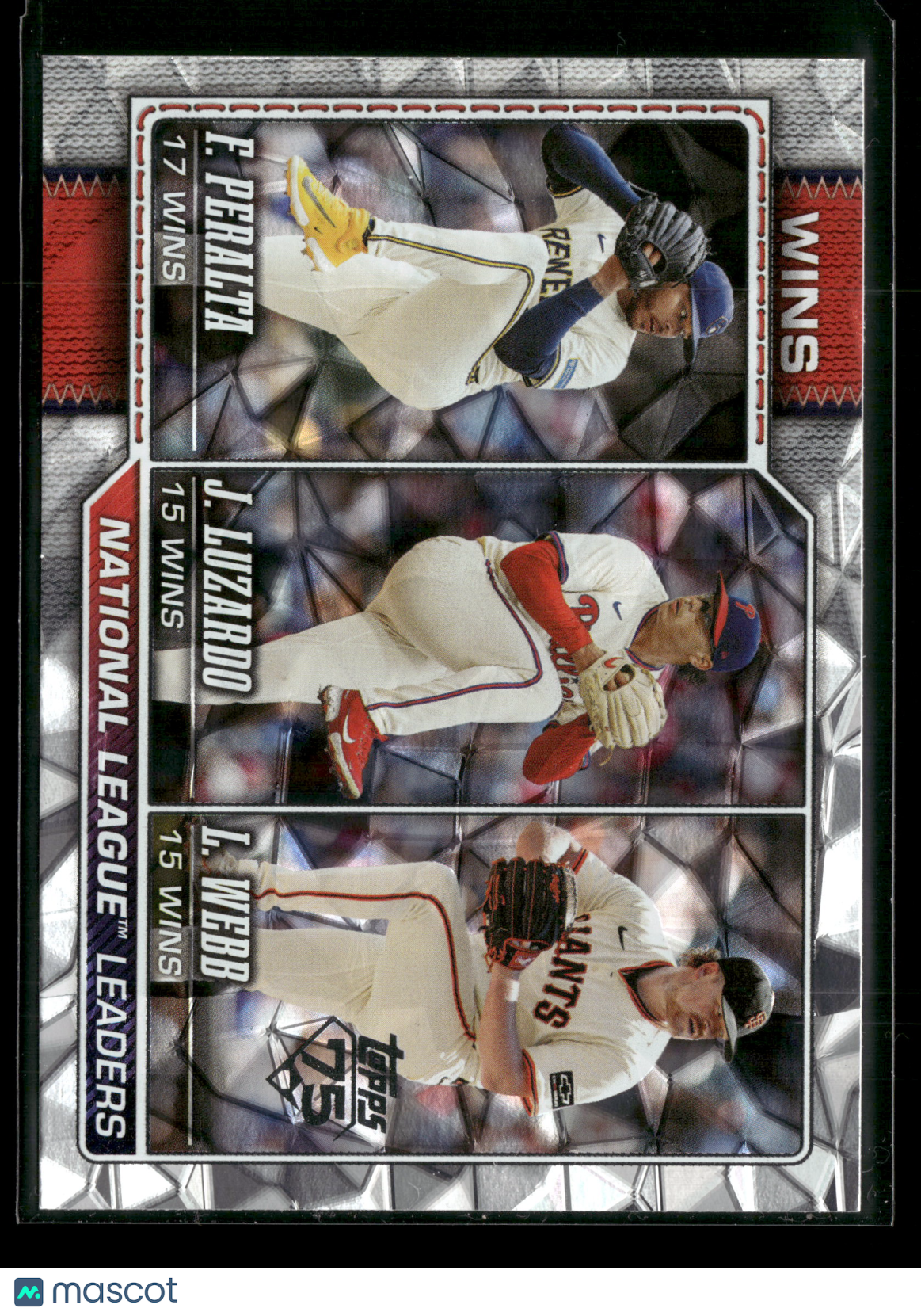 2026 Topps Series 1 National League Leaders Wins #117 Diamante Foil