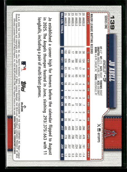 2026 Topps Series 1 Jo Adell #139 Holo Foil