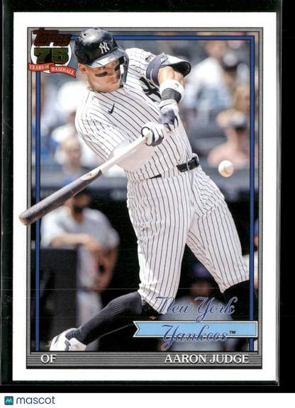2026 Topps Series 1 Aaron Judge #T91-34 1991 Topps Baseball