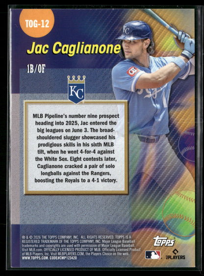 2026 Topps Series 1 Jac Caglianone #TOG-12 RC  Titans of the Game