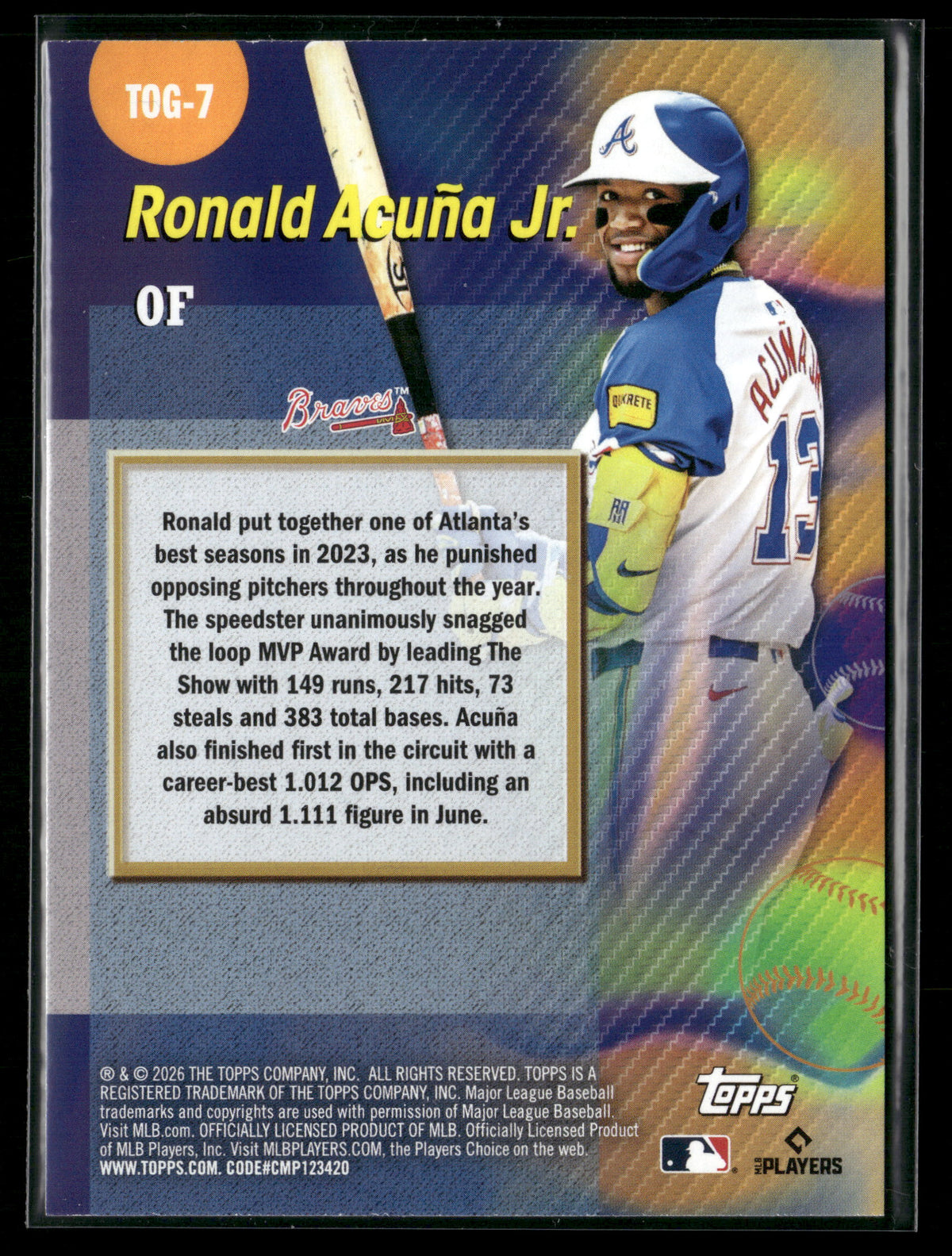 2026 Topps Series 1 Ronald Acuña Jr. #TOG-7  Titans of the Game