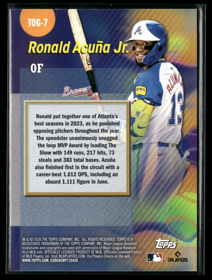 2026 Topps Series 1 Ronald Acuña Jr. #TOG-7  Titans of the Game