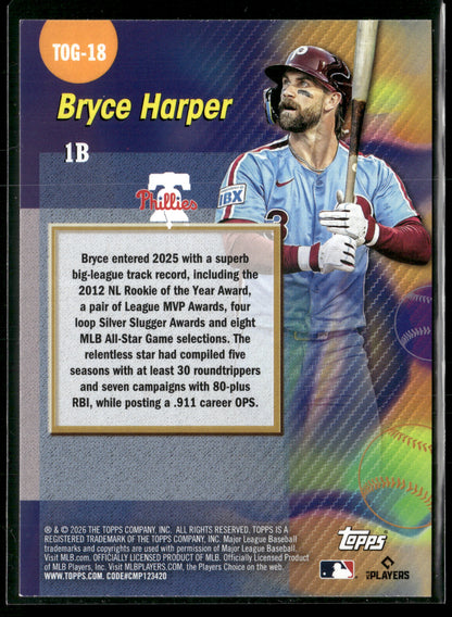 2026 Topps Series 1 Bryce Harper #TOG-18 Titans of the Game
