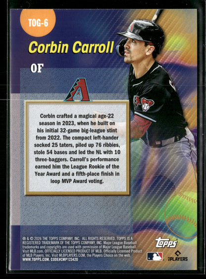 2026 Topps Series 1 Corbin Carroll #TOG-6 Titans of the Game