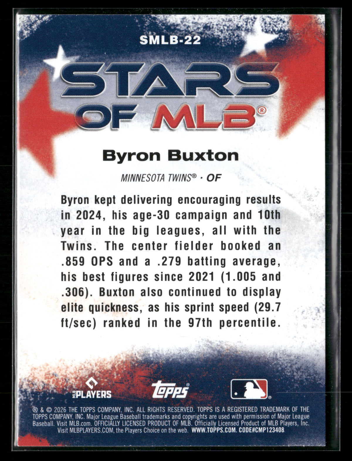 2026 Topps Series 1 Byron Buxton #SMLB-22 Stars of MLB