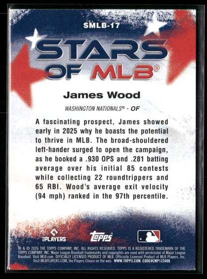 2026 Topps Series 1 James Wood #SMLB-17 Stars of MLB