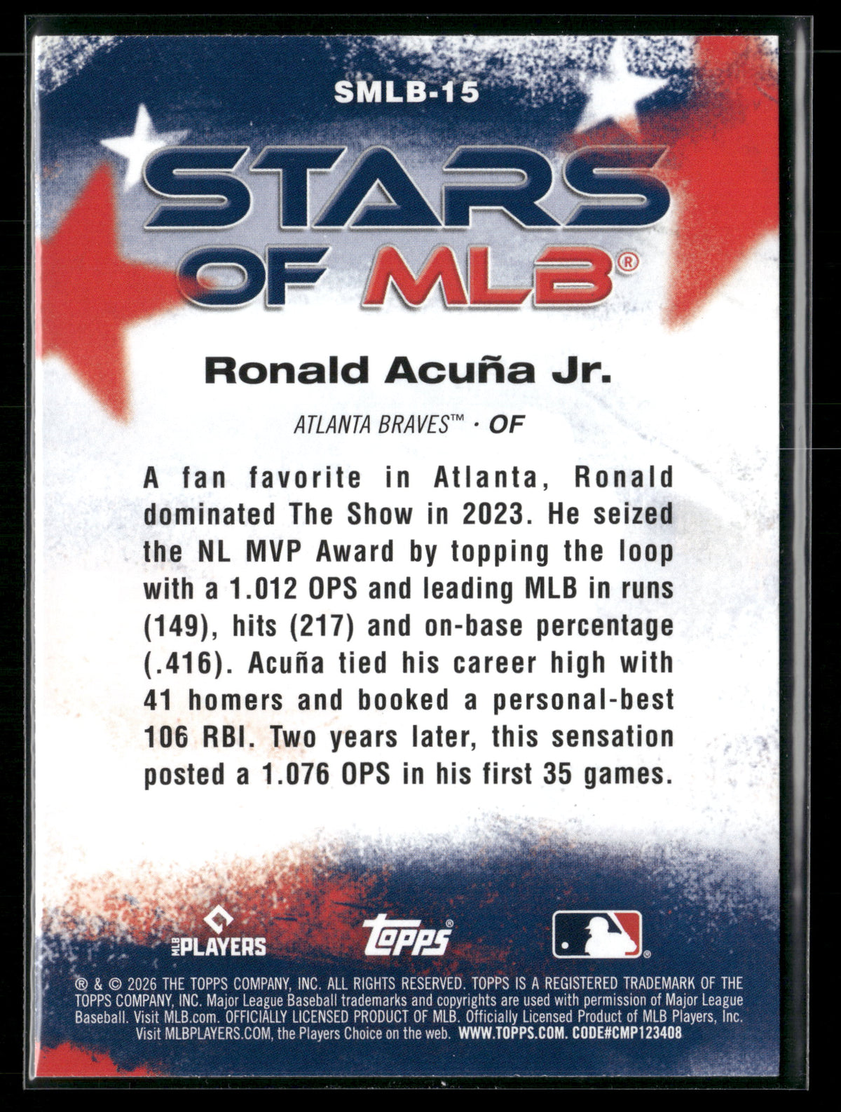 2026 Topps Series 1 Ronald Acuña Jr. #SMLB-15 Stars of MLB