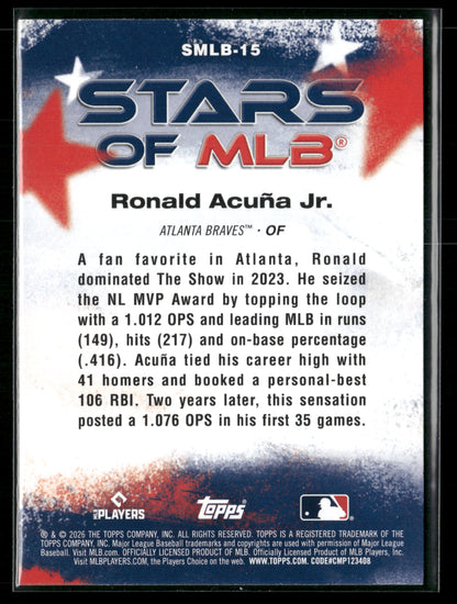 2026 Topps Series 1 Ronald Acuña Jr. #SMLB-15 Stars of MLB