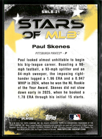 2026 Topps Series 1 Paul Skenes #SMLB-21 Stars of MLB