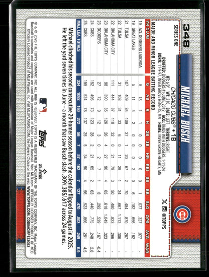2026 Topps Series 1 Michael Busch #348