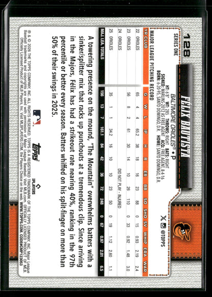 2026 Topps Series 1 Félix Bautista #128
