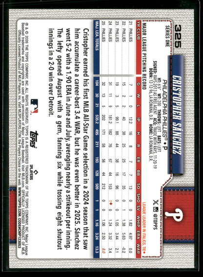 2026 Topps Series 1 Cristopher Sánchez #325