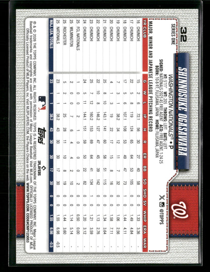 2026 Topps Series 1 Shinnosuke Ogasawara #32 RC