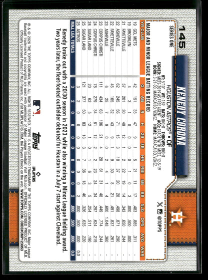 2026 Topps Series 1 Kenedy Corona #145 RC