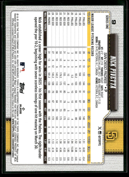 2026 Topps Series 1 Nick Pivetta #9