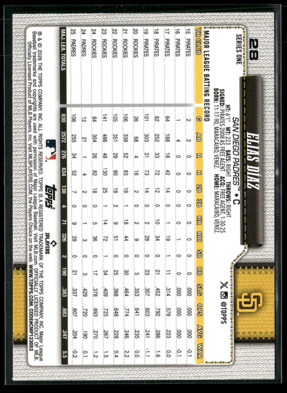 2026 Topps Series 1 Elias Díaz #28