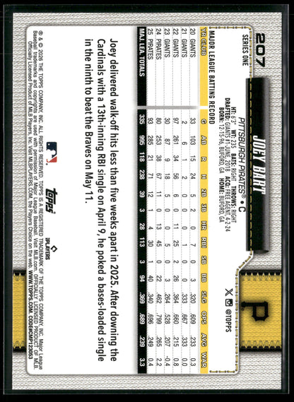2026 Topps Series 1 Joey Bart #207