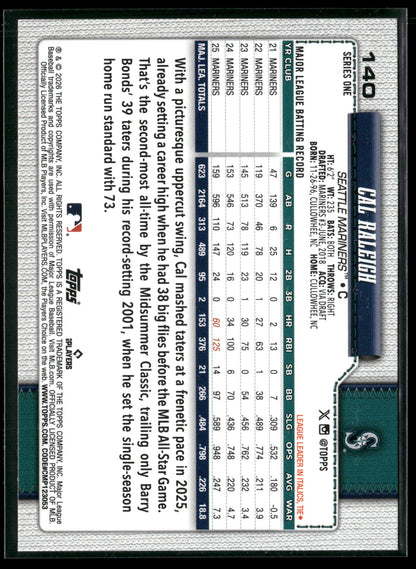 2026 Topps Series 1 Cal Raleigh #140